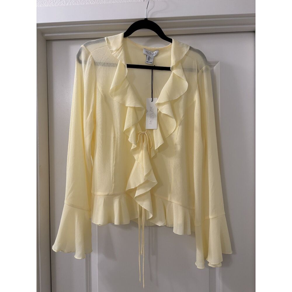 Rachel Zoe Sheer Yellow Blouse
